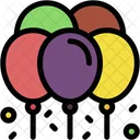 Balloons Party Birthday Icon