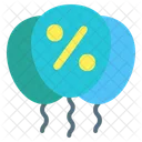 Marketing Balloons Percent Icon