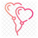 Balloons Heart Love Icon