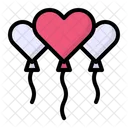 Balloon Heart Decoration Icon