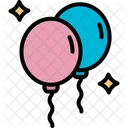 Balloons Party New Year Icon