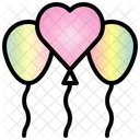Balloons Valentine Heart Icon