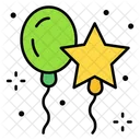 Balloons Star Party Icon