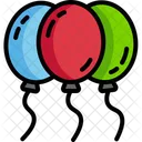 Balloons New Year Birthday Icon