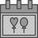 Balloons Heart Love Icon
