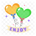 Decorative Balloons Balloons Heart Balloons Icon