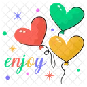 Balloons Happy New Year Icon