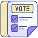 Ballot paper  Icon