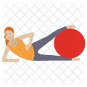 Workout Ubungen Fitness Ball Aerobic Icon