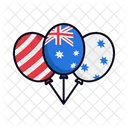 Linha Cheia De Baloes Australia Icon