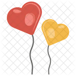 Balões de amor  Ícone