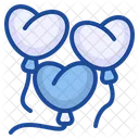 Balao Coracao Amor Ícone