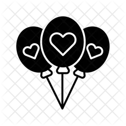 Balões de amor  Ícone