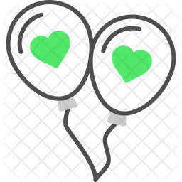 Balões de amor  Ícone