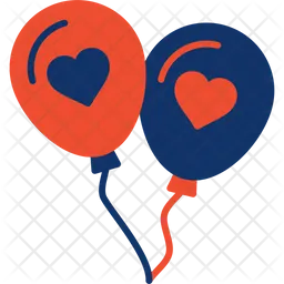 Balões de amor  Ícone