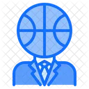 Hombre De Baloncesto Hombre De Pelota Cabeza Icono