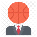 Hombre De Baloncesto Hombre De Pelota Cabeza Icono