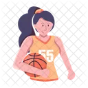 Mujer De Baloncesto Jugadora Dama De Baloncesto Icono