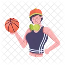 Mujer De Baloncesto Jugadora Dama De Baloncesto Icono