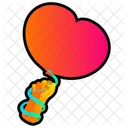 Heart Hand Neon Icon
