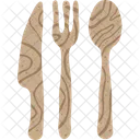 Bamboo cutlery Icon