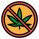 Ban Cannabis Botanical Icon