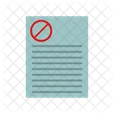 Ban Document Ban Paper Ban Doc Icon