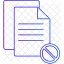 Papier Dinterdiction Document Dinterdiction Doc Dinterdiction Icône