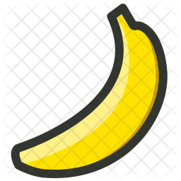 Banana Icon - Download in Colored Outline Style