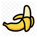 Banana Peeled Fruit Icon