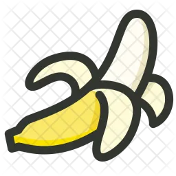 Banana Icon - Download in Colored Outline Style