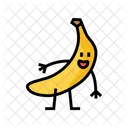 Banana Character Fruit Face Icon