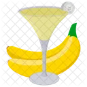 Banana Daiquiri Coconut Drink Banana Icon