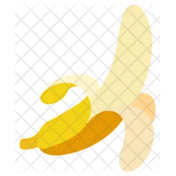 Banana Half Peeled  Icon