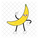 Banana Mascot Fruit Character Illustration Art Icon