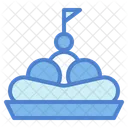 Banana Split Ice Cream  Icon