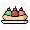 Banana Split Dessert Sweet Icon