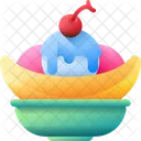 Banana Split Dessert Sweet Icon