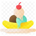 Banana Split Dessert Sweet Icon