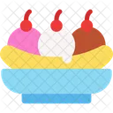 Banana Split Ice Cream Summer Icon