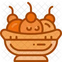Banana Split Sundae Ice Cream Icon