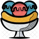 Banana Split Dessert Sweet Icon