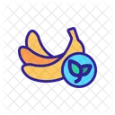 Bio Lebensmittel Banane Symbol