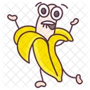 Bananen Cartoon Banane Ballaststoff Obst Symbol
