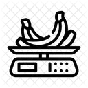 Banane Wiegen Banane Lebensmittelwaage Symbol