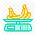 Banane Wiegen Banane Lebensmittelwaage Symbol