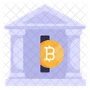 Banca Criptografica Banca Bitcoin Banco Icono