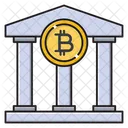 Banco Bitcoin Cripto Icono