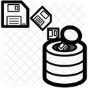 Frio Dados Armazenamento Ícone