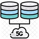 Banco De Dados Em Nuvem 5 G Nuvem Ícone